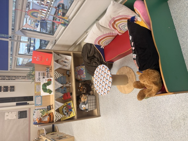 Each class has a cosy book corner filled with a range of different genres. 